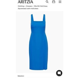 Babaton Vibrant Blue Satin Midi Dress